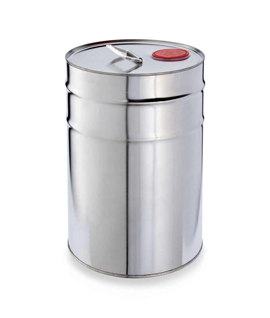 Envase metálicco para añomentos de 10 litros